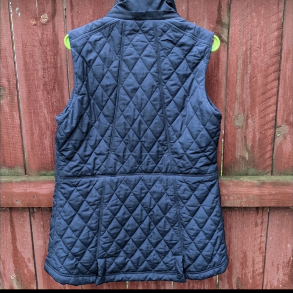 Athleta Puffer Vest Navy Blue Medium